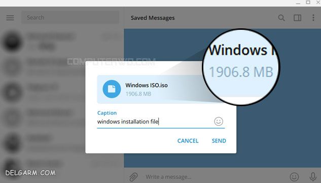 ذخیره فایل ها در تلگرام