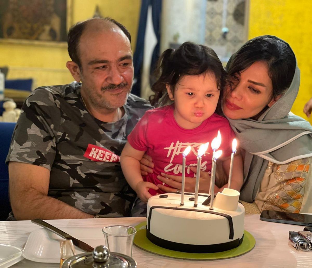 تبریک تولد همسر مهران غفوریان با عکس زیبای خانوادگی توسط مهران غفوریان!