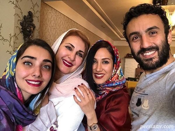 بازیگران در کنار عروسشان!