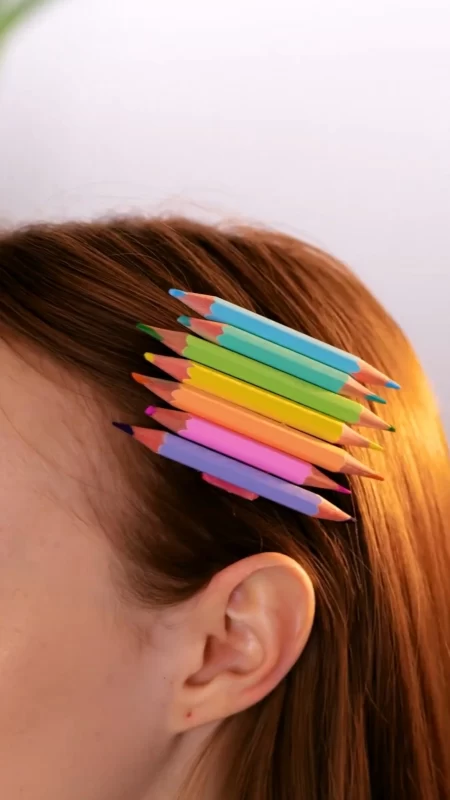 با مداد رنگی های کوچولو یه گل سر خوشگل درست کن