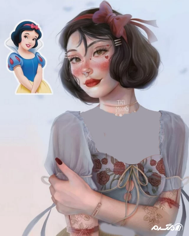 یک هنرمند با ذوق شخصیت های معروف کارتونی را به صورت واقعی ترسیم می کند