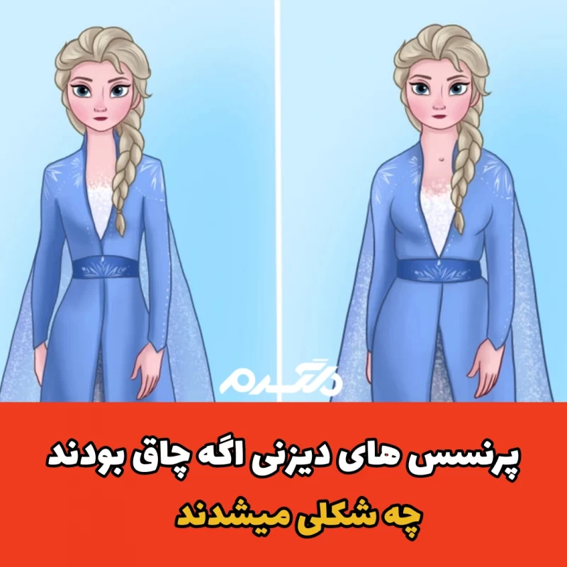 پرنسس های دیزنی اگه چاق بودند چه شکلی میشدند