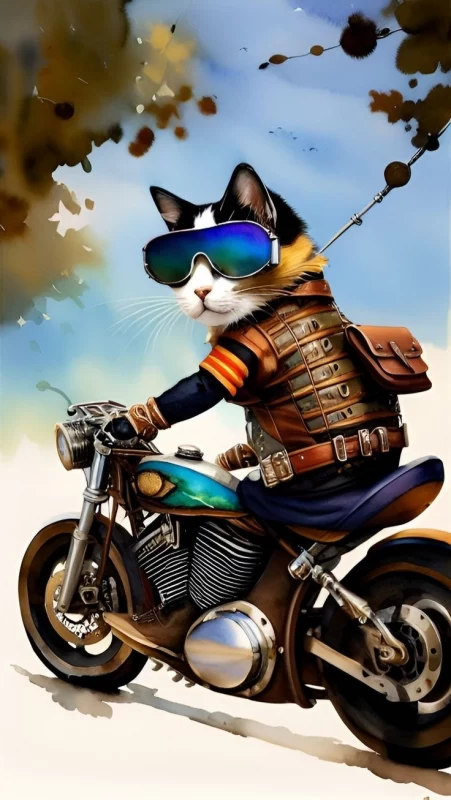 دوست داری با کدوم از این گربه های موتور سوار بری موتورسواری؟