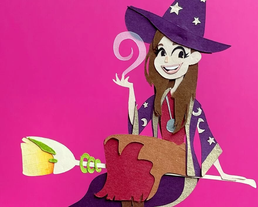تصویرسازی جادوگر های محبوب فیلم ها با استفاده از کاغذهای رنگی