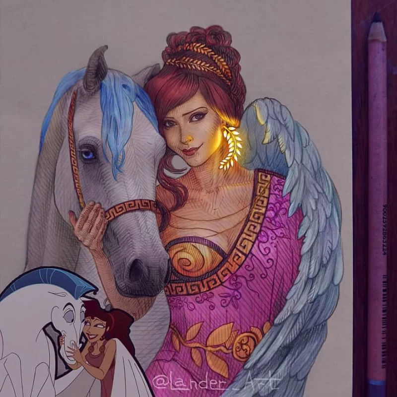 درخشش خیره کننده نقاشی های شاهزاده خانم های دیزنی و حیواناتشون