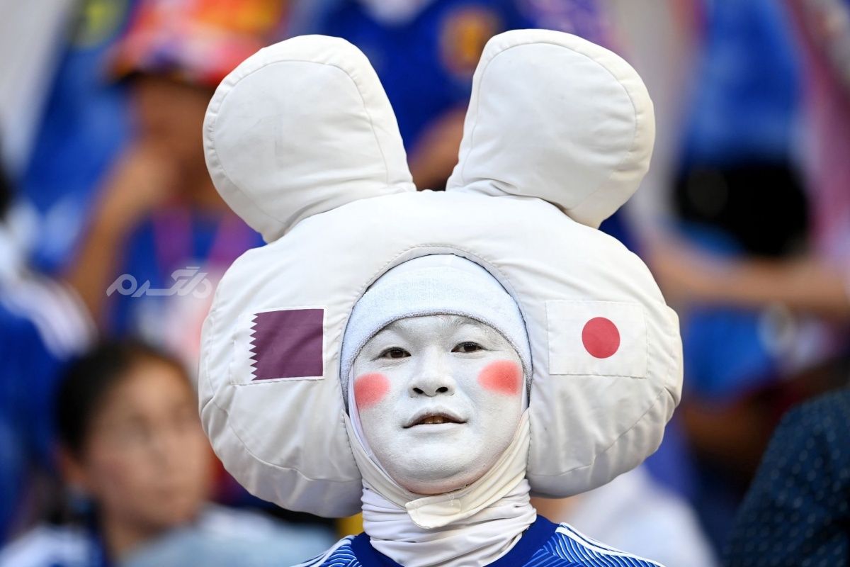 هواداران تیم ژاپن در بازی با آلمان در جام جهانی قطر