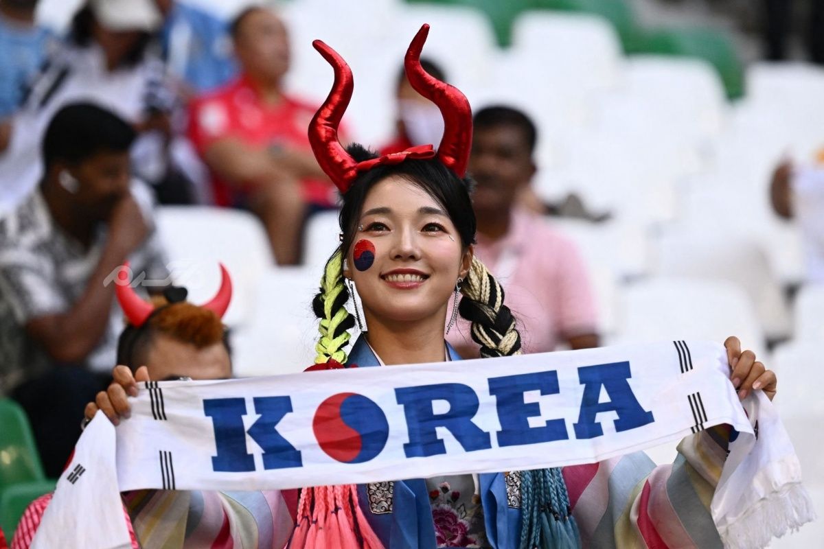  هواداران اروگوئه و کره جنوبی در جام جهانی