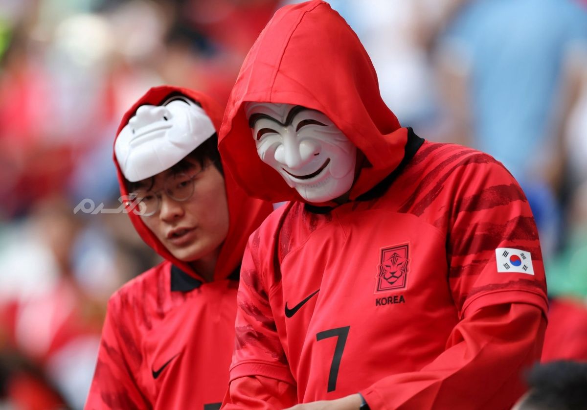  هواداران اروگوئه و کره جنوبی در جام جهانی
