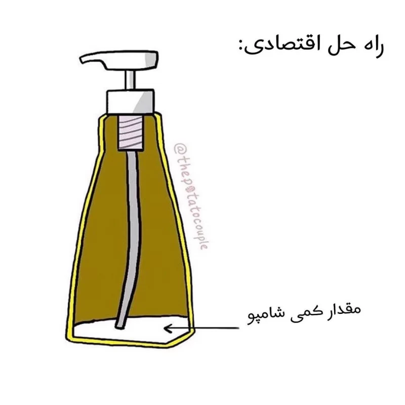 راه حل اقتصادی برای وقتی که شامپوت تموم میشه