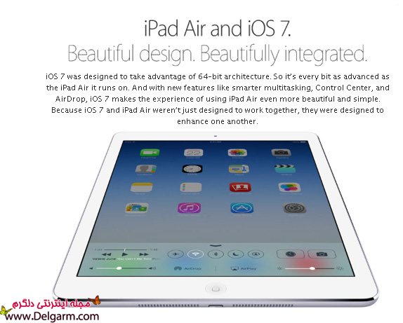 شرکت اپل از آیپد ایر -iPad Air-رونمایی کرد.