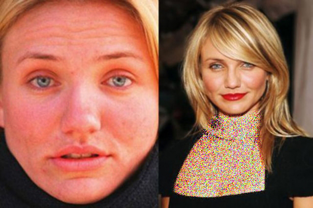افراد مشهور و قبل و بعد از آرایش