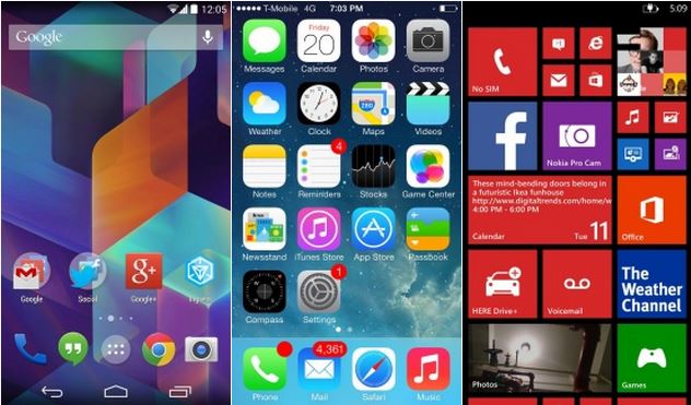  بررسی تخصصی مقایسه سه سیستم عامل اندروید،ویندوزفون و iOS و اعلام برنده