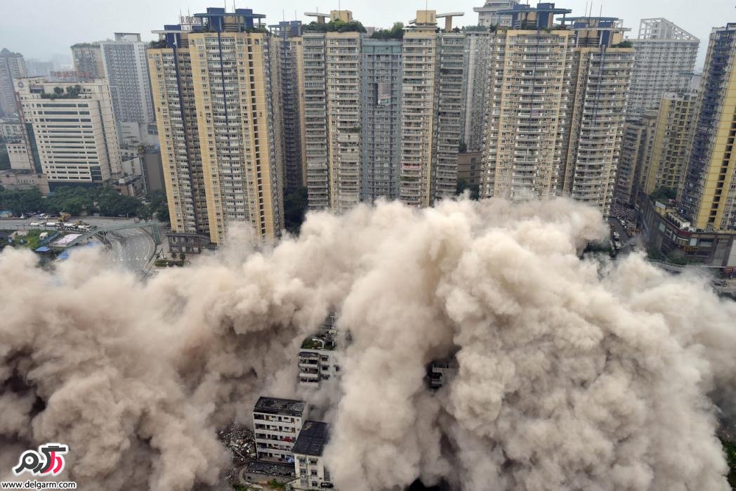 تخریب آپارتمان های قدیمی در چین در عرض 5 ثانیه