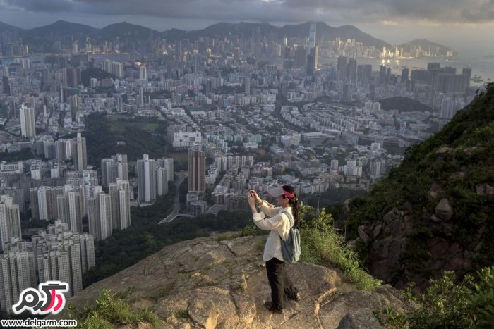 عکاسی از بالای صخره ای در هنگ کنگ