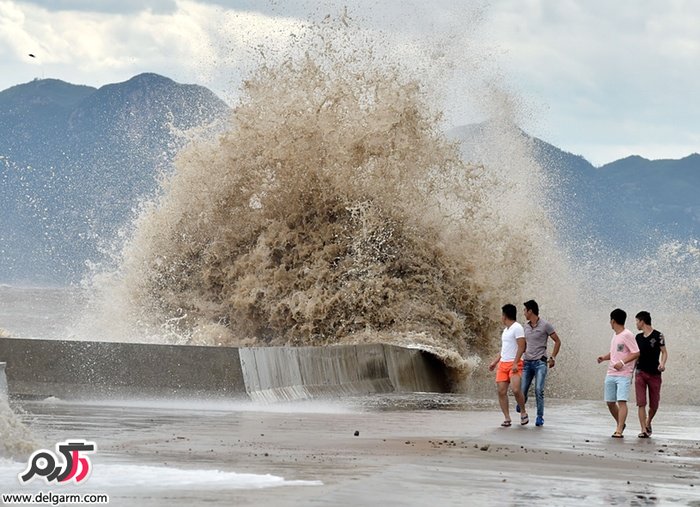 طغیان آب در فوجیان چین در اثر طوفان