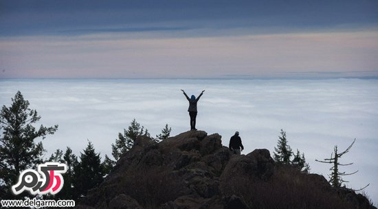 عکس روز، حس خوب ابرها زیر پا در بالای دره ویلیامت در آمریکا