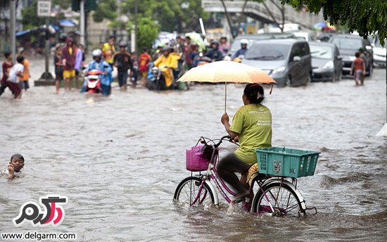 عکس روز، بارش شدید باران در جاکارتا اندونزی