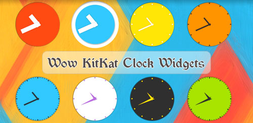 دانلود ساعت های آنالوگ Wow KitKat Clock Widgets برای اندروید