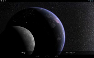 والپیپر زنده Earth & Moon in HD Gyro 3D PRO برای اندروید