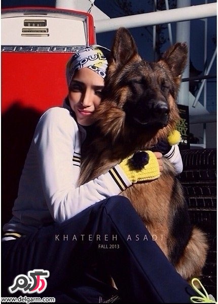 تصاویر جدید خاطره اسدی و سگش