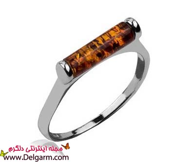 مدل انگشتر دخترانه و کهربایی زیبا