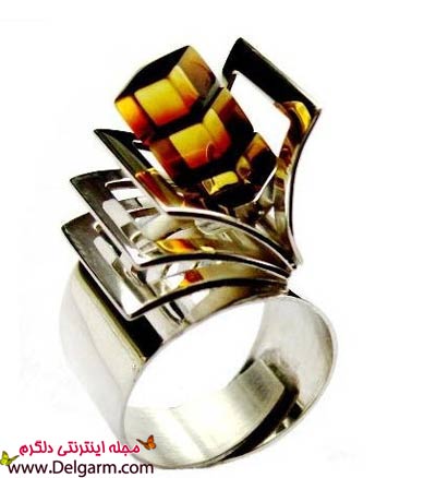 مدل انگشتر دخترانه و کهربایی زیبا