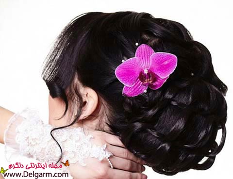 مدل مو عروس بسته و با تاج