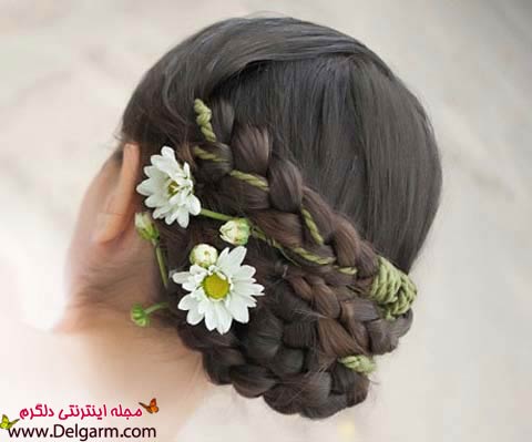 مدل مو عروس بسته و با تاج