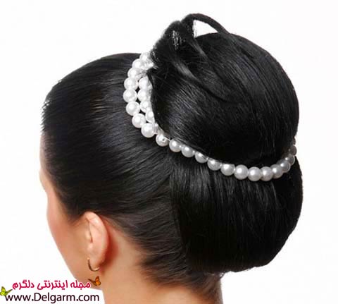 مدل مو عروس بسته و با تاج