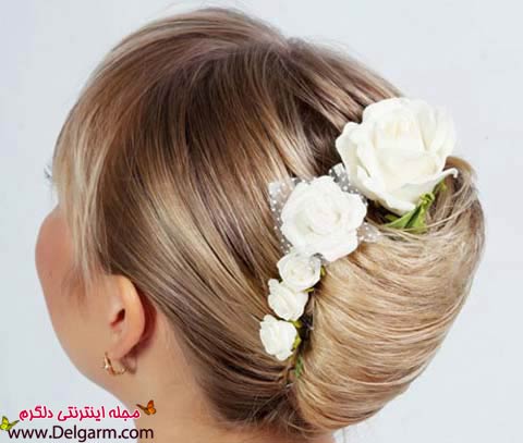 مدل مو عروس بسته و با تاج