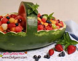 عکس هایی از تزئینات خوراکی ها در شب یلدا
