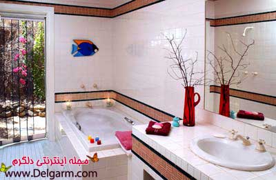 تزیینات زیبای حمام و دستشویی عروس