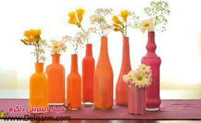 آموزش تصویری درست کردن گلدان با بطری ساده
