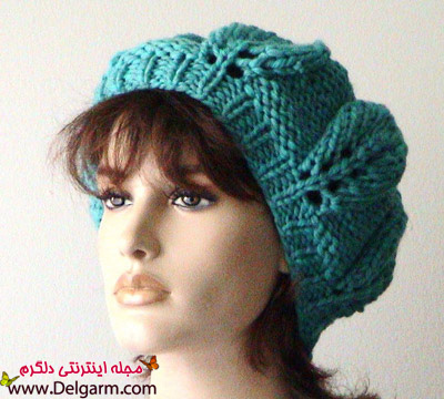 کلاه بافتنی دخترانه جذاب با تم رنگی زیبا
