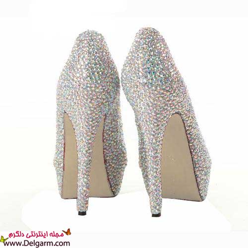 کفش کریستال بسیار جذاب زنانه