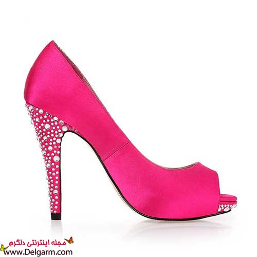 کفش صورتی پاشنه بلند مجلسی 2014