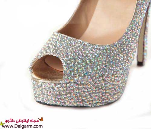 کفش کریستال بسیار جذاب زنانه
