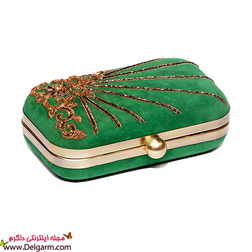 کیف مجلسی زنانه با تم سبز