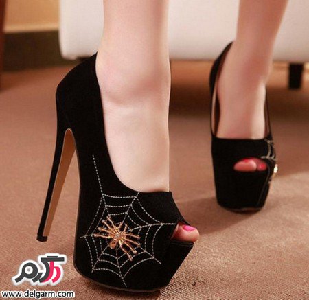 مدل کفش لژدار پاشنه دار زنانه