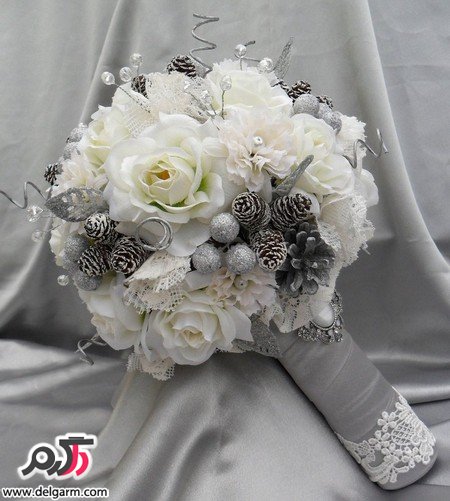 مدل دسته گل عروس جدید با گل سفید