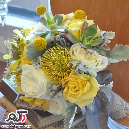 مدل دسته گل عروس خاص با گل های طبیعی