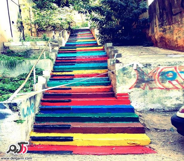 پله های نقاشی شده سری اول