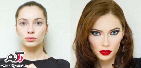 عکس دختران قبل و بعد از آرایش