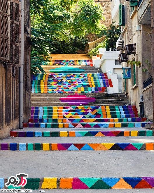 پله های نقاشی شده سری دوم