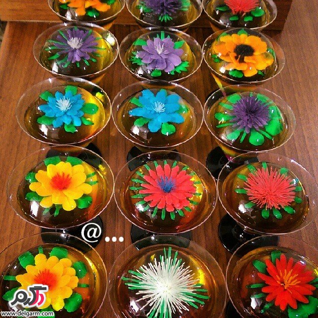 مدل جدید ژله تزریقی با گل های زیبا و رنگ های متنوع مدل جدید ژله تزریقی با گل های زیبا و رنگ های متنوع