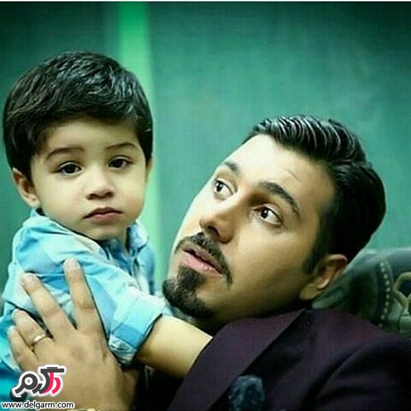 عکس احسان خواجه امیری با پسرش