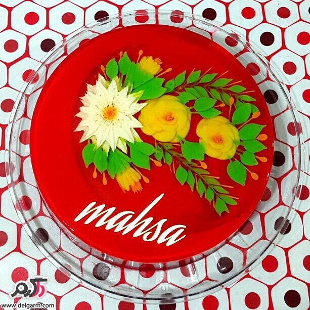 طرح های زیبا از گل روی ژله طرح های زیبا از گل روی ژله