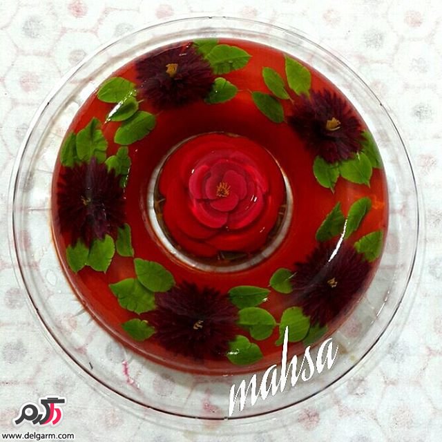 طرح های زیبا از گل روی ژله طرح های زیبا از گل روی ژله
