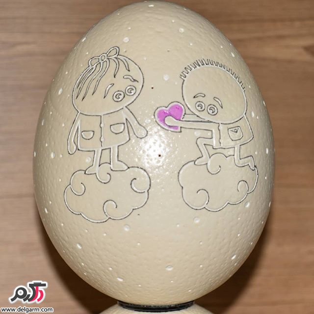 نقاشی روی تخم شتر مرغ 2016