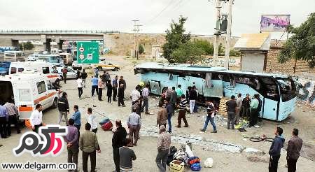 واژگونی اتوبوس در جاده مشهد